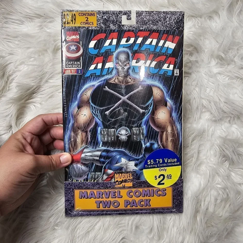Lot Of 3 Comic 2 Packs Marvel With Trading Cards January 1997 Spider Man Captain